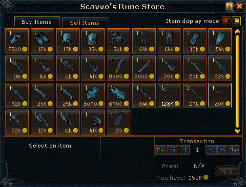 Scavvo's Rune Store