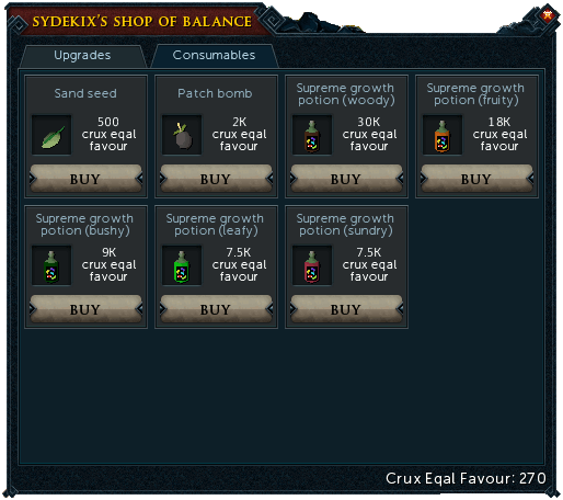 Sydekix's Shop of Balance Consumables