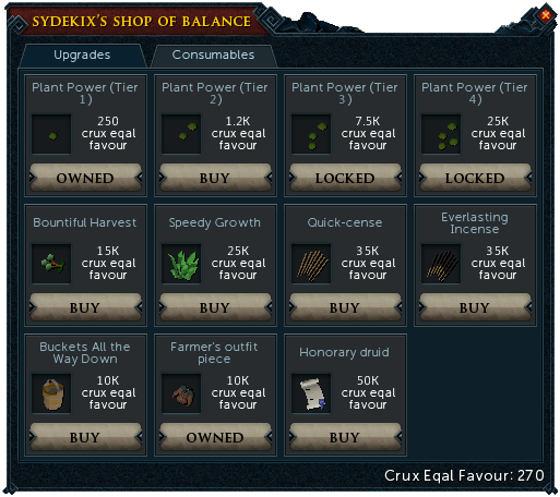 Sydekix's Shop of Balance Upgrades