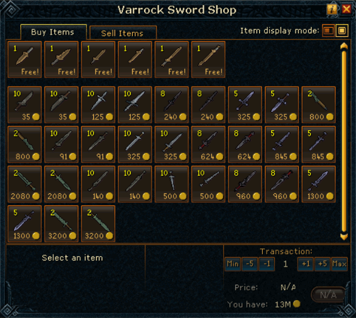 Varrock Sword Shop
