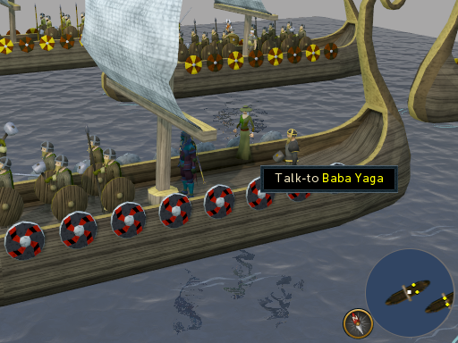 Baba Yaga on boat