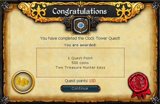 Quest complete scroll