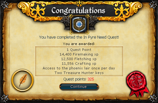 In Pyre Need Quest Complete