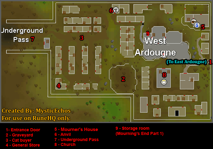 West Ardougne Map