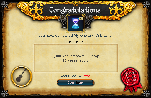 Lute Quest complete