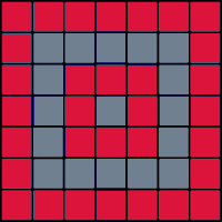 Símbolo de quadrados concêntricos