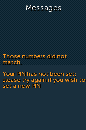 Wrong PIN