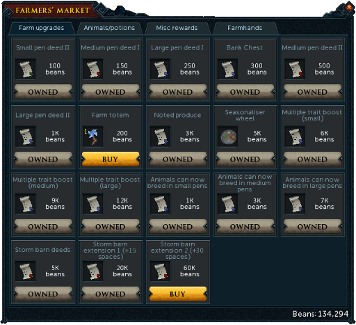 Farmers' Market - Farm Upgrades